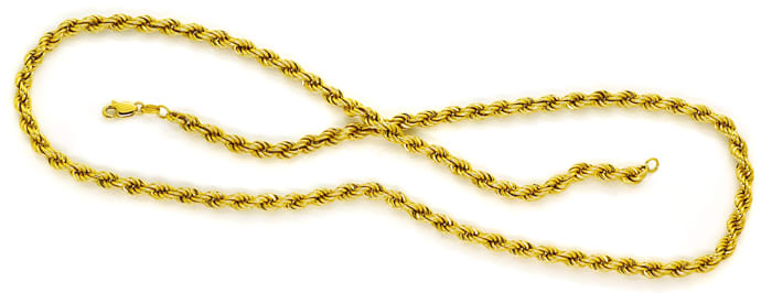 Foto 1 - Gelbgoldkette Kordelkette in 62cm Länge 5mm Durchmesser, K3134