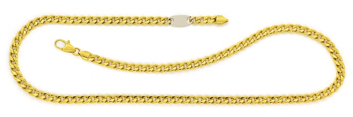 Foto 1 - Goldkette im Flachpanzer-Muster 50cm Länge aus Gelbgold, K3220