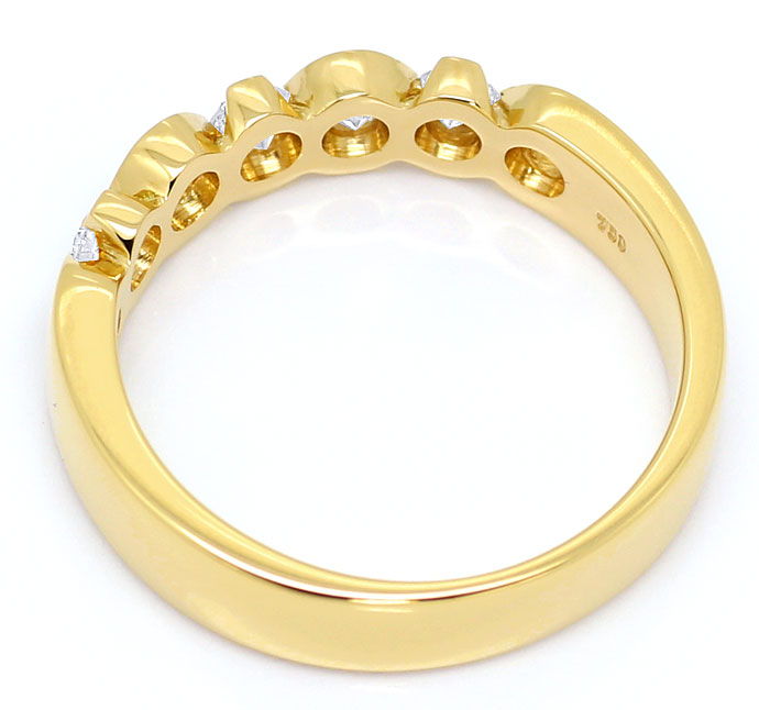Foto 3 - Halbmemory Ring mit 0,43 ct Brillanten in 18K Gelbgold, R6819