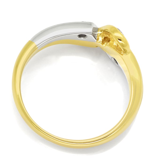 Foto 3 - Design-Diamantring 0,12ct Brillanten Gelbgold-Weißgold, S1825