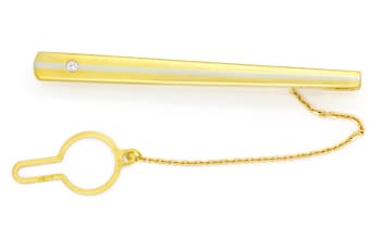 Foto 1 - Krawattenhalter Platin-Gold mit lupenreinem Brillant, S2512