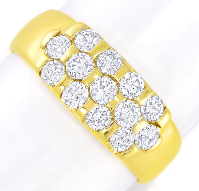 Foto 2 - Diamant Damenring 1,06ct Brillanten Gelbgold, S2873