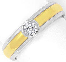 Foto 1 - Brillant-Ring 0,125ct Top Wesselton Gelbgold-Weißgold, S4650